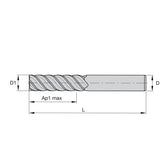 Solid Carbide End Mills • Finishers • Series 4S0F • Sharp Edge • Inch  WP15PE - Big-tools Industrial Supply Tools for Metal Cutting